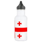 Flasche mit georgischer Flagge Edelstahlflasche (Rechts)