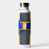 Flasche mit Gold und Cyber-Wasserfarbe (Rechts)