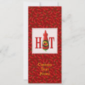 Flasche mit heißer Soße Einladung (Vorderseite)