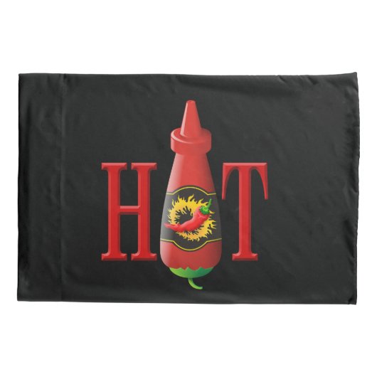 Flasche mit heißer Soße Kissenbezug (Rückseite)