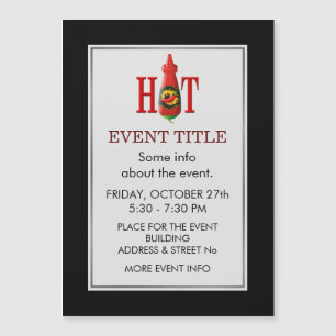 Flasche mit heißer Soße Magnetkarte