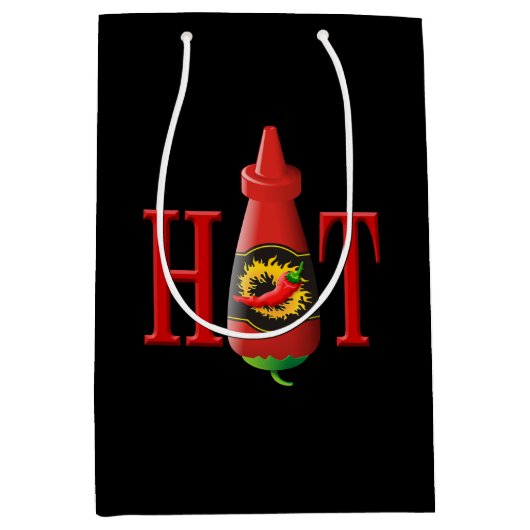 Flasche mit heißer Soße Mittlere Geschenktüte (Vorderseite)