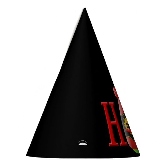 Flasche mit heißer Soße Partyhütchen (Links)