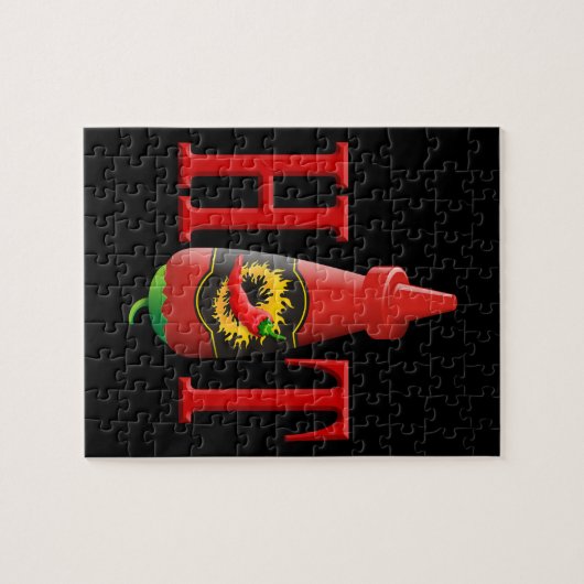 Flasche mit heißer Soße Puzzle (Horizontal)