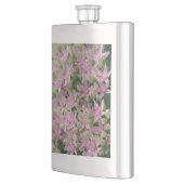Flasche mit hübsch rosa tropischen Blume Flachmann (Links)