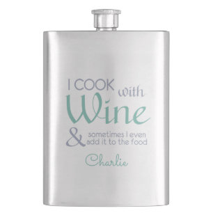 Flasche mit individuelle Name zu Weinangebot Flachmann