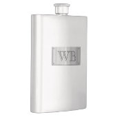 Flasche mit Initialen auf Namensplatte Flachmann (Rechts)