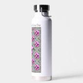 Flasche mit isoliertem Wasser mit Hübschen rosa Fl (Links)