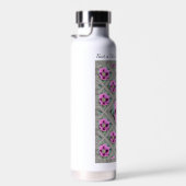 Flasche mit isoliertem Wasser mit Hübschen rosa Fl (Rechts)