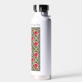 Flasche mit isoliertem Wasser mit roten und weißen (Links)