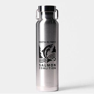 Flasche mit isoliertem Wasser - Schwarzes Logo
