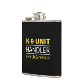 Flasche mit K9-Referenten Flachmann (Links)