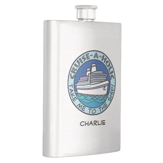 Flasche mit Kreuzfahrtschiff A-Holischer individue Flachmann (Rechts)