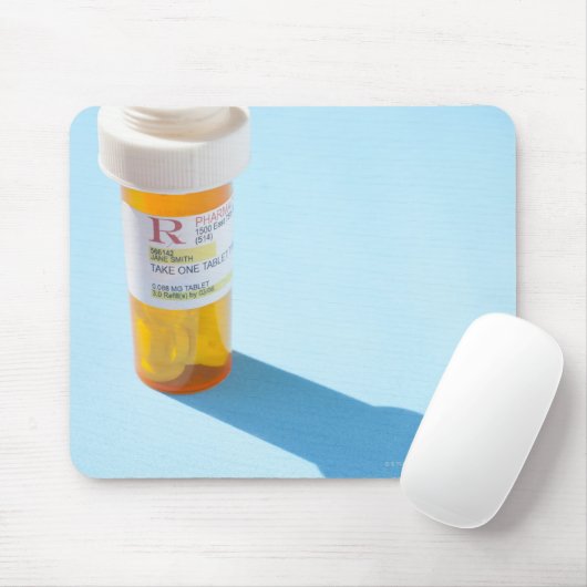 Flasche mit Medikamenten Mousepad (Mit Mouse)