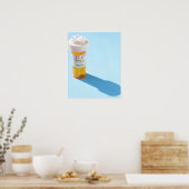 Flasche mit Medikamenten Poster (Küche)