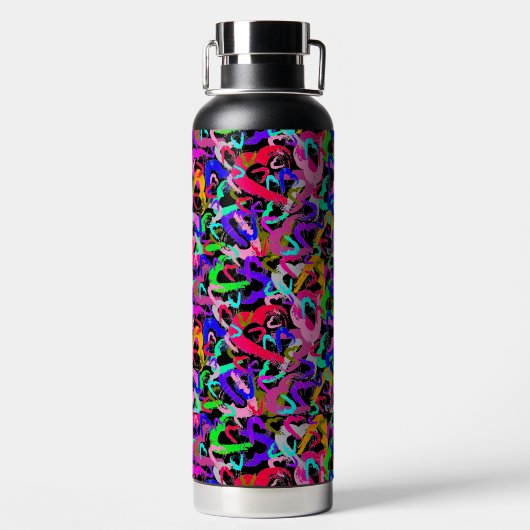 Flasche mit multiversen Herzklopfen (Rückseite)