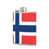 Flasche mit norwegischer Flagge Flachmann (Links)