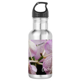 Flasche mit Orchideen Edelstahlflasche