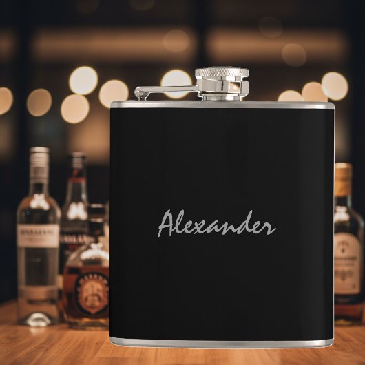 Flasche mit personalisiertem Getränk | Elegantes G Flachmann