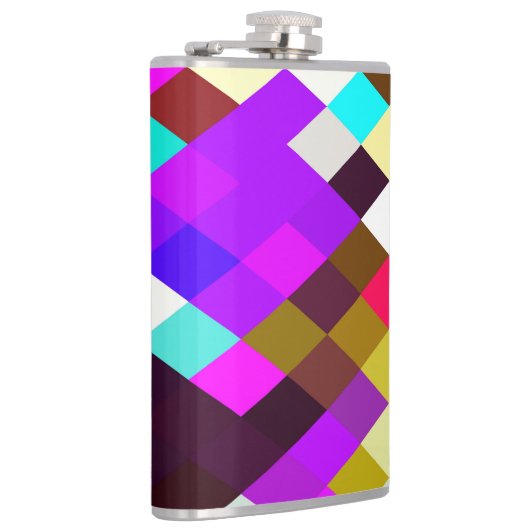 Flasche mit Pixel in der Raute Flachmann (Rechts)