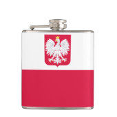 Flasche mit polnischer Flagge Flachmann (Vorderseite)