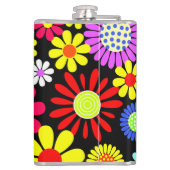 Flasche mit Power aus der hinteren Feder Blume Flachmann (Rückseite)