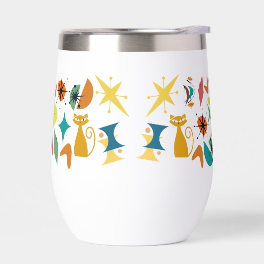 Flasche mit Retro-Muster Mitte des Jahrhunderts (Links)