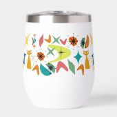 Flasche mit Retro-Muster Mitte des Jahrhunderts (Vorderseite)