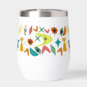 Flasche mit Retro-Muster Mitte des Jahrhunderts (Rückseite)