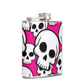 Flasche mit rosa Totenkopfmuster Flachmann (Rechts)