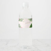 Flasche mit rosa Tropenwasser Wasserflaschenetikett (Rückseite)