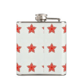 Flasche mit roten Sternen Flachmann (Rückseite)