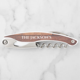 Flasche mit rustikalem Muster Kellnermesser