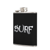 Flasche mit schwarzem Surf Flachmann (Links)