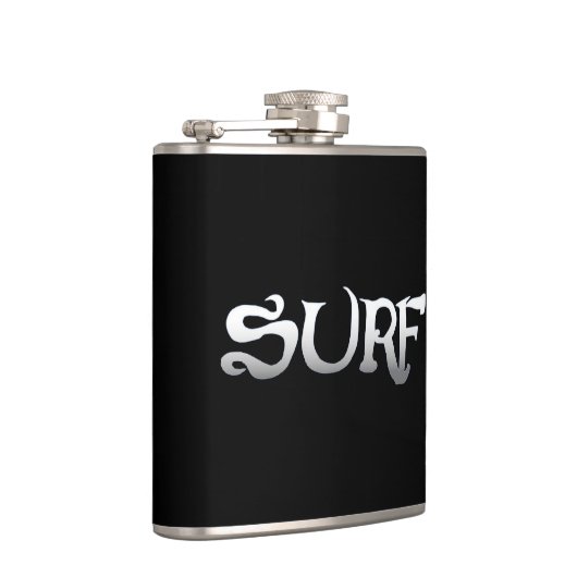 Flasche mit schwarzem Surf Flachmann (Rechts)