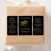 Flasche mit schwarzem und goldenem Logo (Insitu)