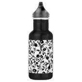 Flasche mit schwarzem und weißem Gothic Edelstahlflasche (Rechts)