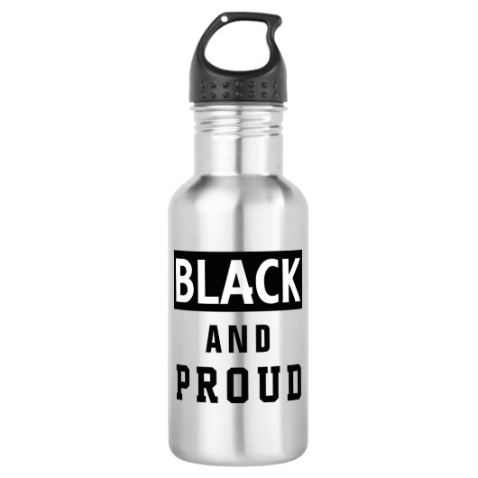 Flasche mit schwarzem und weißem Wasser Edelstahlflasche (Vorderseite)