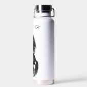 Flasche mit schwarzem Wildpferd - Ihr Text (Rückseite)