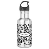 Flasche mit schwarzgotischem Flair mit Name Edelstahlflasche (Vorderseite)