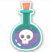 Flasche mit Skull Die Sticker Decal schneiden (Vorderseite)