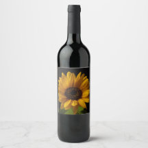 Flasche mit Sonnenblumen