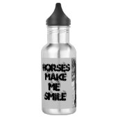 Flasche mit sonnigen Pferden Edelstahlflasche (Links)
