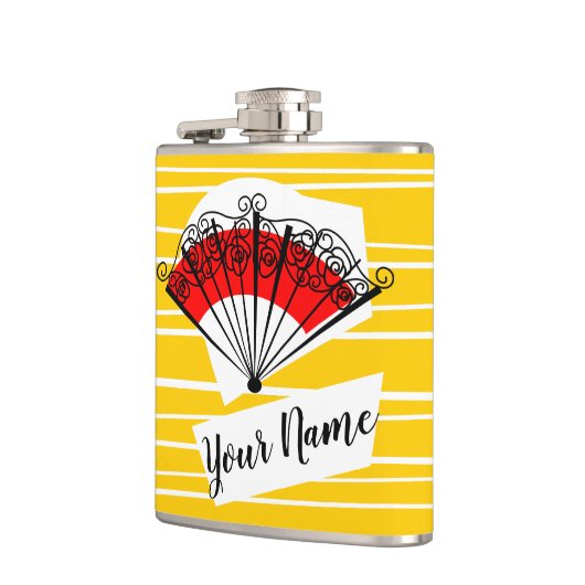 Flasche mit spanischem Lüftername Flachmann (Links)