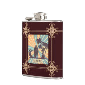 Flasche mit Surfer-Typ Flachmann (Links)