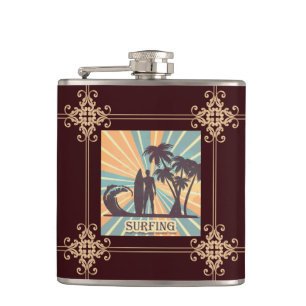 Flasche mit Surfer-Typ Flachmann