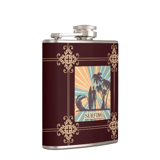 Flasche mit Surfer-Typ Flachmann (Rechts)