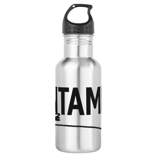 Flasche mit unbekanntem Wasser Edelstahlflasche (Vorderseite)