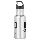 Flasche mit unbekanntem Wasser Edelstahlflasche (Rückseite)