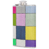 Flasche mit Vinyl-Ummantelung Flachmann (Links)